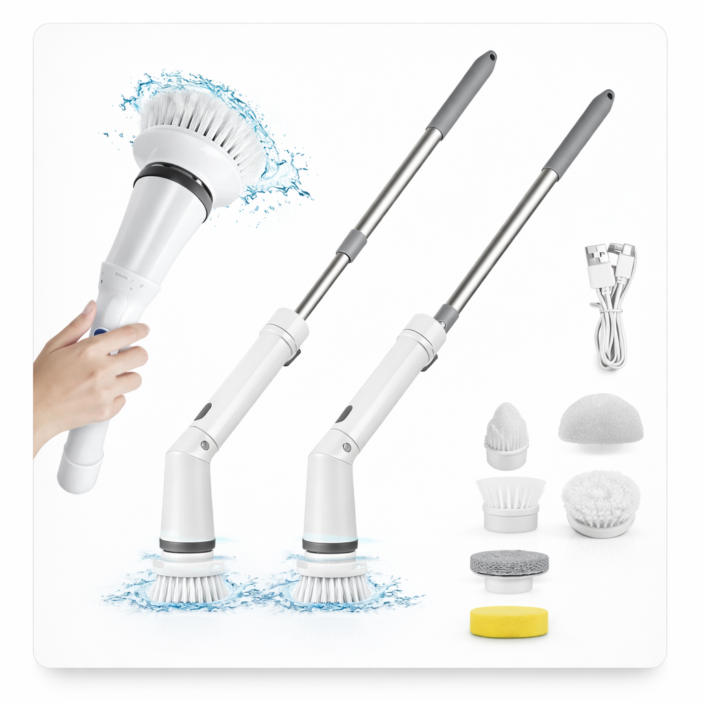 TurboScrub Pro™ Electric Spin Scrubber (6 Brush Heads)