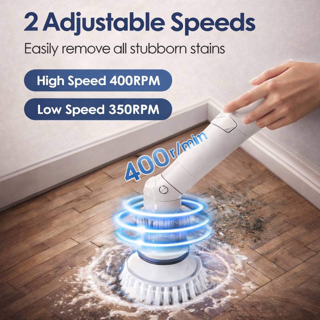 TurboScrub Pro™ Electric Spin Scrubber (6 Brush Heads)