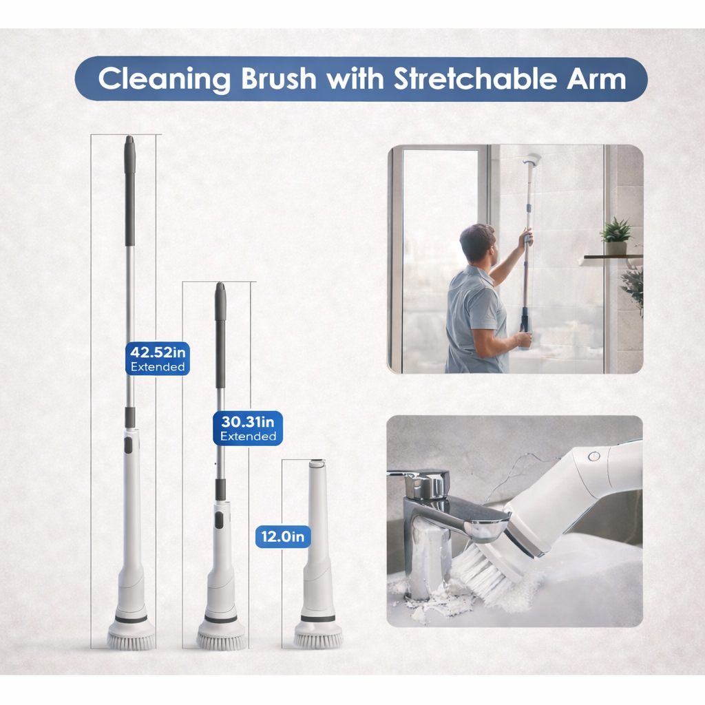 TurboScrub Pro™ Electric Spin Scrubber (6 Brush Heads)